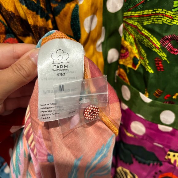 FARM RIO NWOT Earth Rainbow Long Sleeve Dress - Picture 4 of 6